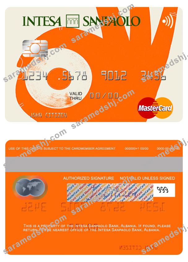 Albania Intesa Sanpaolo Bank mastercard